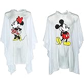 Disney Classic Mickey and Minnie Rain Poncho 2 pack set, Clear Adult