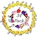Emoji Party Favor For Kids, 34 Pack 2” Emoji Keychain Party Decoration Supplies, Mini Plush Pillows Gifts For Goody Bag Filler