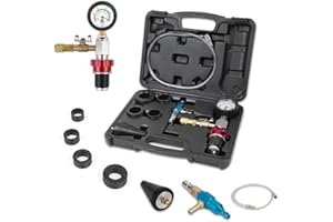 Coolant Vacuum Refill Kit Time-saving&Well-sealed Cooling System Vacuum Purge & Refill Kit with Accurate Pressure Gauge, 4 Si