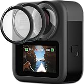 FiTSTILL 2 PCS Lens Protector Kit for Go Pro MAX Fusion&amp;MAX360 2025Action Camera,High Transparent 9H Hardness Scratch Resistant Sticky Lens Guards Accessories(NOT For MAX2)