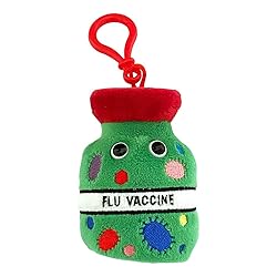 GIANTmicrobes Flu Vaccine Keychain – Learn about