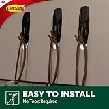 Command Outdoor Black Stainless Steel Wire Hooks 2 Hooks 3 Strips view 4