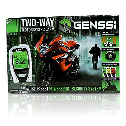 2-Way LCD Motorcycle Alarm Pager with Remote Engine Start and Proximity Sensor for All Bikes Universal
