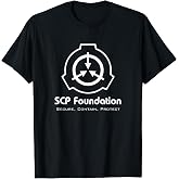 Opal Sky Studio - SCP Foundation T-Shirt: Secure, Contain, Protect; Black, Unisex-Adults, Small, Short Sleeve, T-Shirt
