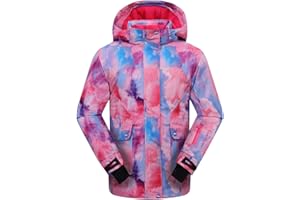PHIBEE Girls' Waterproof Windproof Outdoor Warm Snowboard Ski Jacket