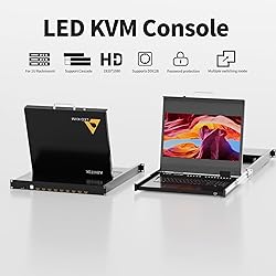 1U Rack Mount KVM Console,Arvitek 17.3" LCD Monitor
