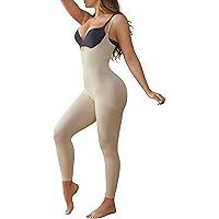 Picture of Open Bust Bodysuit Shapewear for Women Tummy Control Thigh Slimmer Butt Lifting Full Body Shaper