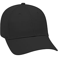 OTTO 6 Panel Low Profile Superior Cotton Twill Cap - Black at