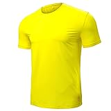 Men’s Yellow Short Sleeve Quick Dry Moisture