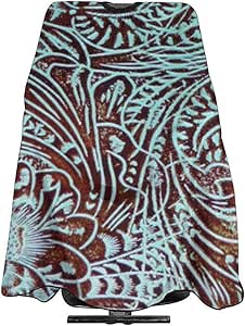 Capa De Peluquería Para Country Toolin En Verde Azulado Marrón Western