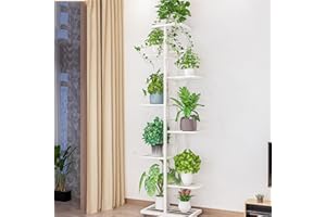 Garvee 8-Tier Plant Stand with 9 Pots – Multi-Level Flower Display Rack, Tiered Shelf for Plants, Perfect for Balcony, Garden