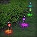 Aityvert Solar Pathway Lights, LED Solar Lights Outdoor Color Changing Solar Garden Lights Waterproof Auto On/Off Multi Color Solar Powered Landscape Lighting Path Lights for Patio Walkway, 6 Pack