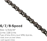 Hycline Bike Chain 6/7/8 Speed 1/2x3/32 116 Links Special Steel view 3