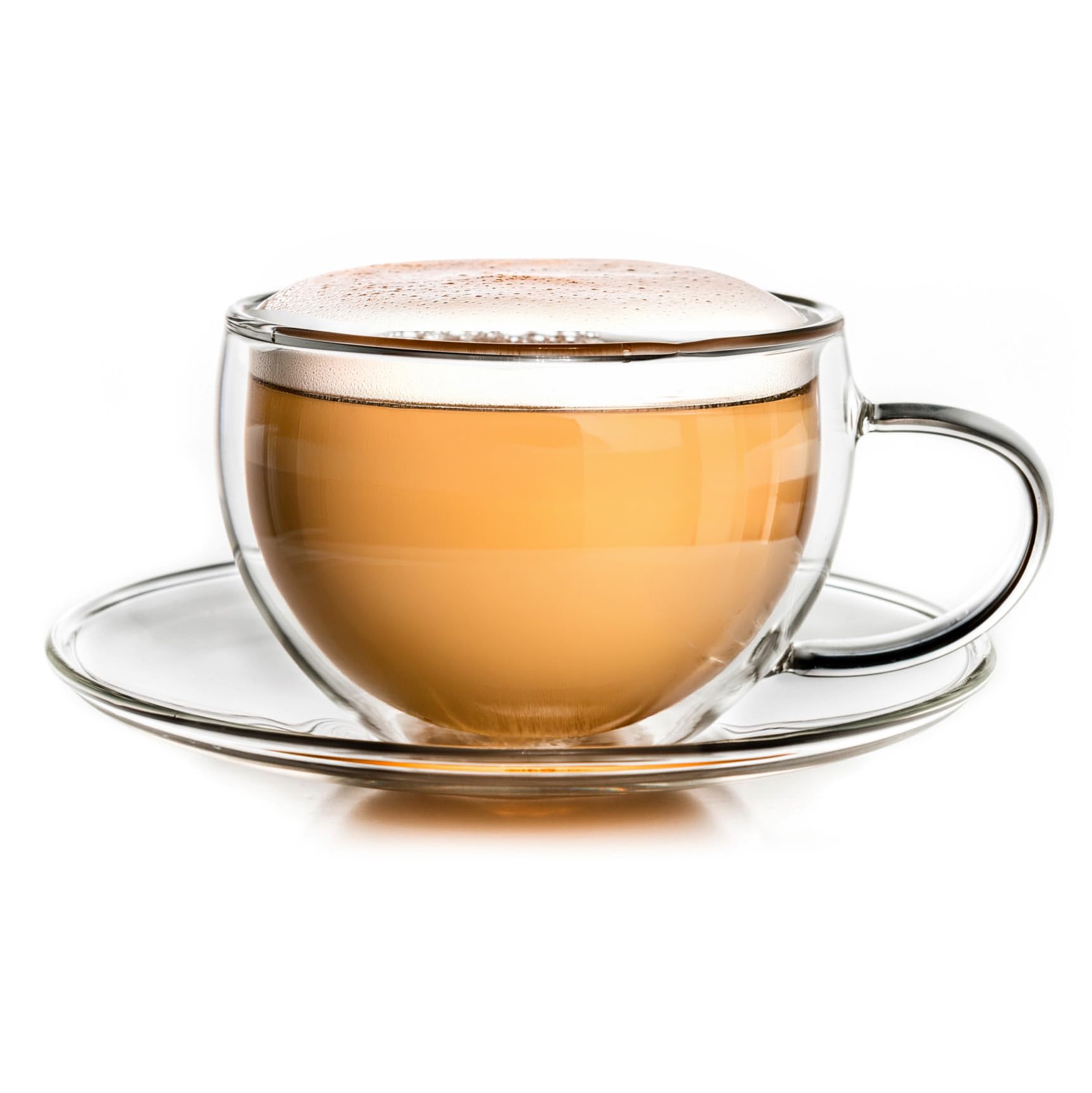 Creano 1x Thermo Cup, Double-Walled Tea/Latte Macchiato/Cappuccino Cup with Coaster | 250 ml