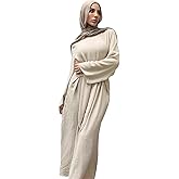 Abaya Dress for Muslim Eid Prayer Jilbab Dubai Women Maxi Kaftan Islamic Salah Dress Soft Muslim Women Clothes