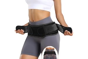 FORTEMOTUS Sacroiliac SI Joint Hip Belt, Lower Back Support Relief from Si Joint, Sciatica, Pelvis, Back Pain, Fully Adjustable Hip Braces for Sacral Nerve, Hip Loc Tilt Up Belts Braces Women and Men