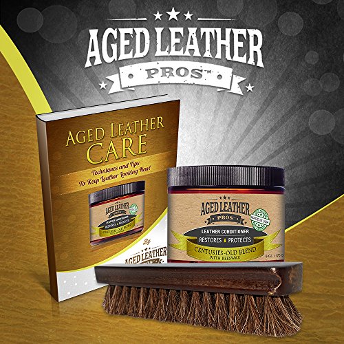 Aged Leather Pros Leather & Textile Cleaning Brush & Leather Conditioner | COMBO PACK