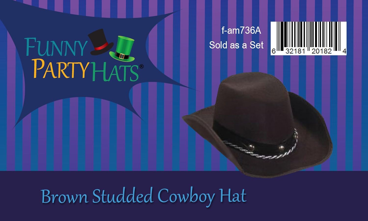 Funny Party Hats Baby Cowboy Hat - Cowboy Hat Toddler – Studded Cowboy Hat - Brown Felt Cowboy Hat - Cowboy Accessories: Clothing
