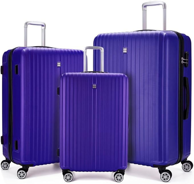 3 Piece Luggage sets Lightweight Durable Spinner Suitcase