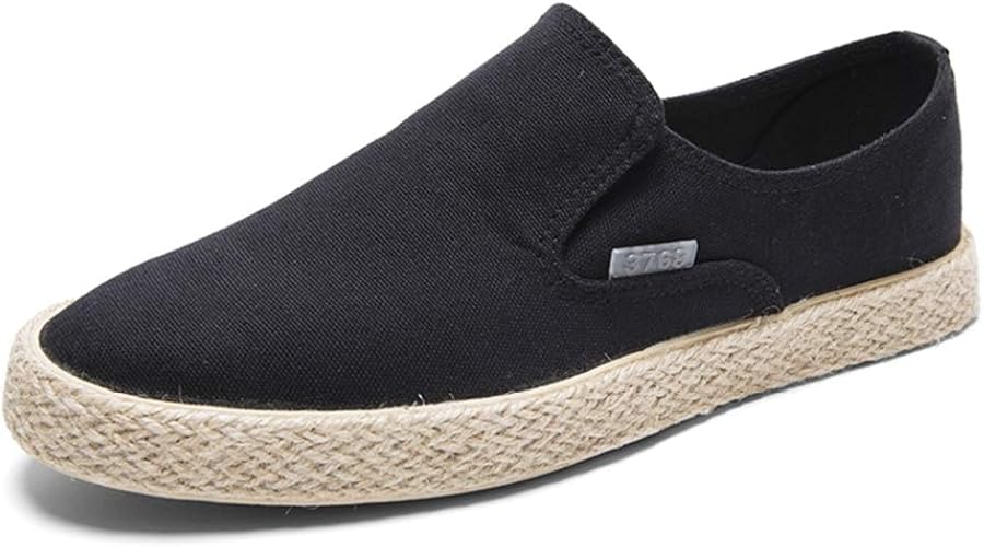 Amazon Awor キャンバス スリッポン ローファー 夏 メンズ カジュアル シューズ ラウンドトゥ ローカット スニーカー 通気性 フラット デッキシューズ ウォーキング 軽量 紳士靴 ベーシック シンプル ドライビングシューズ ローファー スリッポン