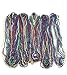 Oojami 72 Necklace 33 inch 07mm Metallic Multi Colors Mardi Gras Beads Beaded Necklace with Shot Glasses