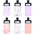 ASEVAT 3 oz/6 Pack Leak Proof Empty Squeeze Pouches, Refillable Travel Pouches for Toiletries Portable, Travel Fluid Makeup P