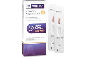 WELL LIFE WELLlife Covid-19 Antigen Home Test, Covid Tests for Home Test Covid Rapid Testing Kit FDA Authorized Result in 10 Minutes Self Test, 2 Tests