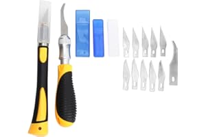 Baxnore Premium Wood Carving Knife Set 2PCS High Carbon Steel Blades with 11 Replacement Blades for Professional Woodworking 