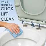 AQUALONA Premium Thermoplastic Toilet Seat Soft Close Oval Sage view 3