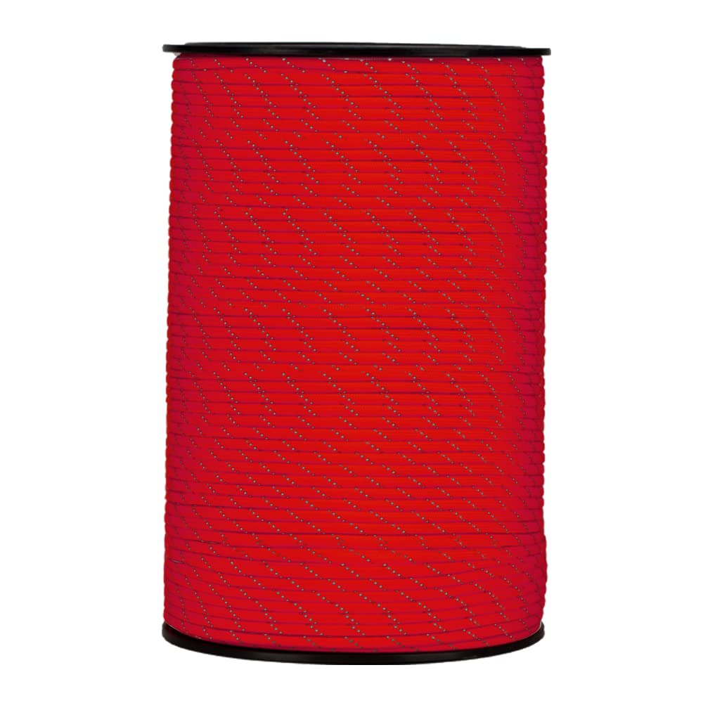 HERCULES 550 Paracord 4mm Type III 7 Strands Parachute Cord, 100' Reflective Imperial Red Utility Rope for Crafting, DIY, Camping, Survival, Outdoor