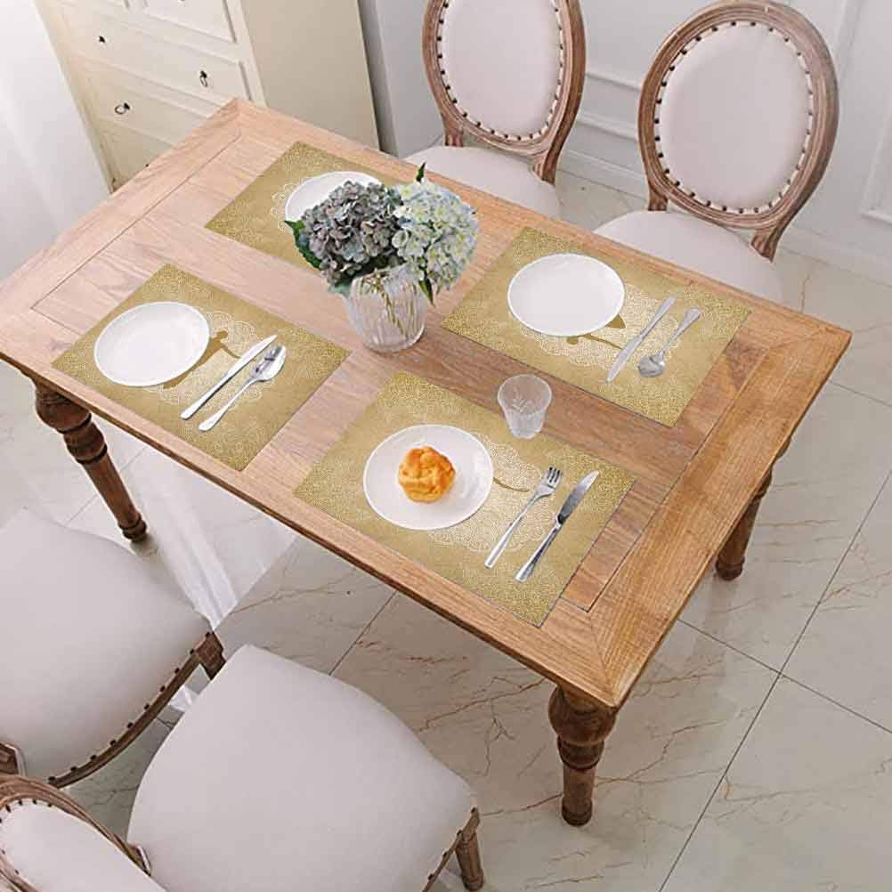 Placemats Heat Resistant Dining Table Place Mats, Authentic Inspired