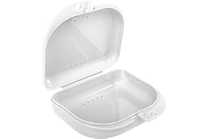 LA MIERE 1 Pcs Retainer Case with Vent Holes, Mouth Guard Case, White