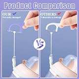 Hemiks 200 Pcs Dental Floss Floss Sticks 2 in 1 Toothpick Interdental Purple view 4