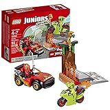 Lego Year 2016 Juniors Ninjago Series Set #10722 - SNAKE SHOWDOWN with Ninja Car, Motorbike Plus Kai and Lasha Minifigure (Pieces: 92)