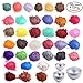 Soap Dye - Mica Powder Pigments for bath bomb - Soap Making Colorant - 36 Beautiful Colors (0.18 oz each) - Eye Shadow, Blush, Nail Art, Resin Jewelry, Artist, Craft Projects with 10 Pcs Soap Molds