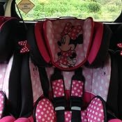 disney minnie mouse imax sp high back booster car seat with harness