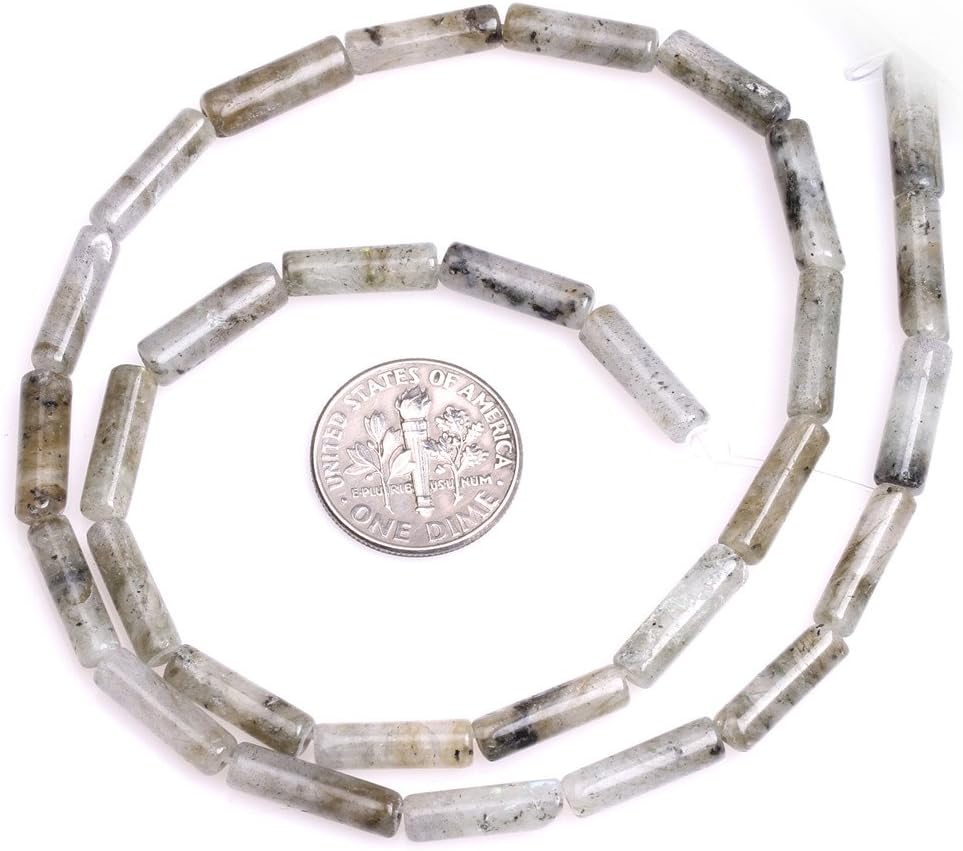 SHGbeads 4x13mm Gray Labradorite Semi Precious Gemstone Column Tube Loose Beads for Jewellery Making DIY Handmade Craft Supplies 15" - Image 5