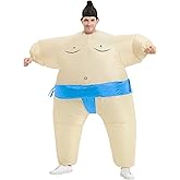JYZCOS Sumo Wrestler Inflatable Suit for Adult Wrestling Blowup Fancy Dress Halloween Costume One Size Fits Most