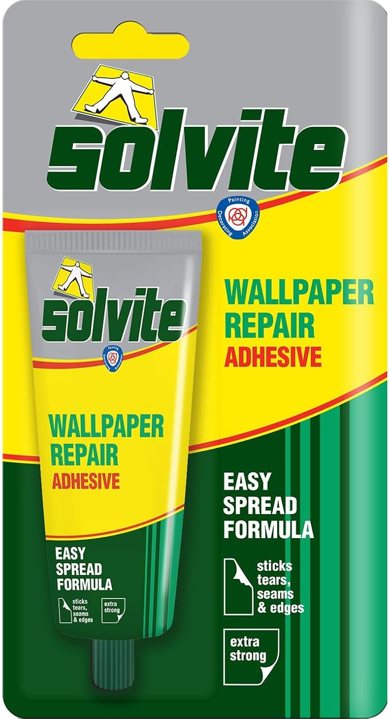 Solvite Wallpaper Repair Adhesive 56g Tube - Seam Edge Lifting Corner Glue
