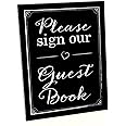 Big Dot of Happiness Guest Book Sign - Printed on Sturdy Plastic Material - 10.5 x 13.75 inches - Sign with Stand - 1 Piece