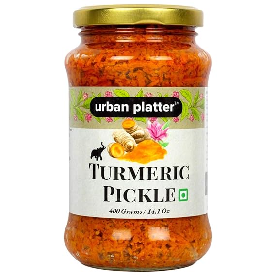 Urban Platter Turmeric Pickle, 400g / 14.1oz [Haldi ka Achaar, Nutritious & Delicious]