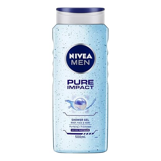 NIVEA Men Shower Gel, Pure Impact, 500ml