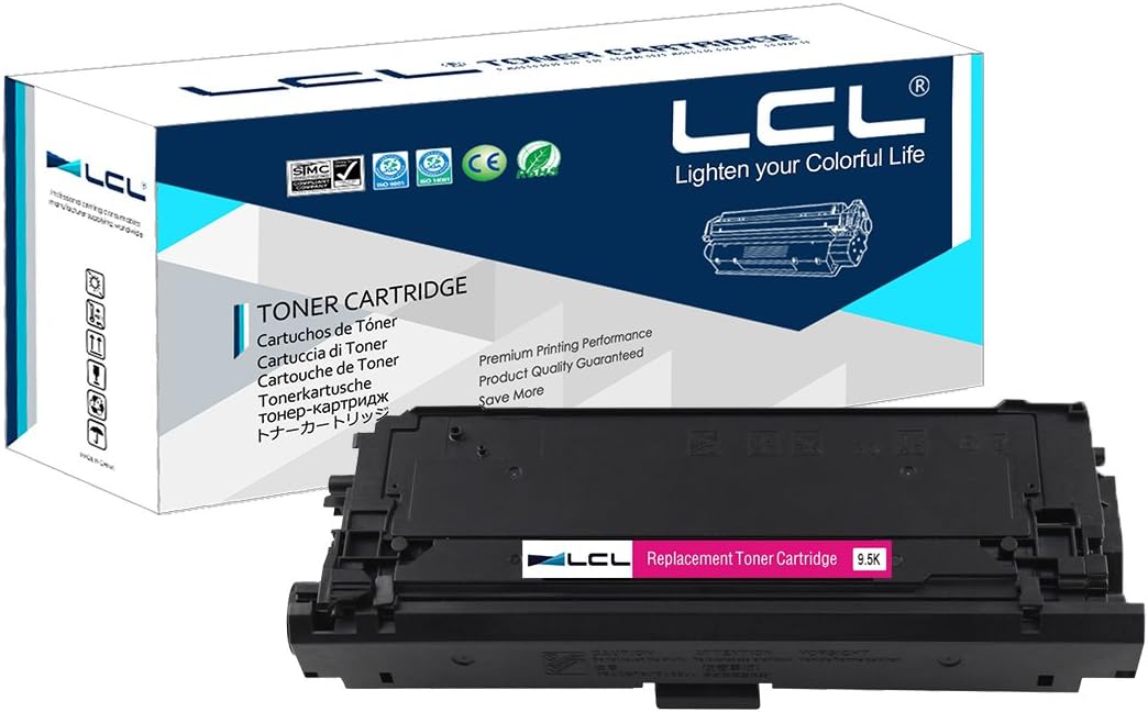 LCL Remanufactured Toner Cartridge 508X 508A CF363A CF363X 9500 pages (1 Magenta) Replacement for HP M553 Printer M577 Printer Color LaserJet Enterprise M552dn M553dn M553n M553x M577c