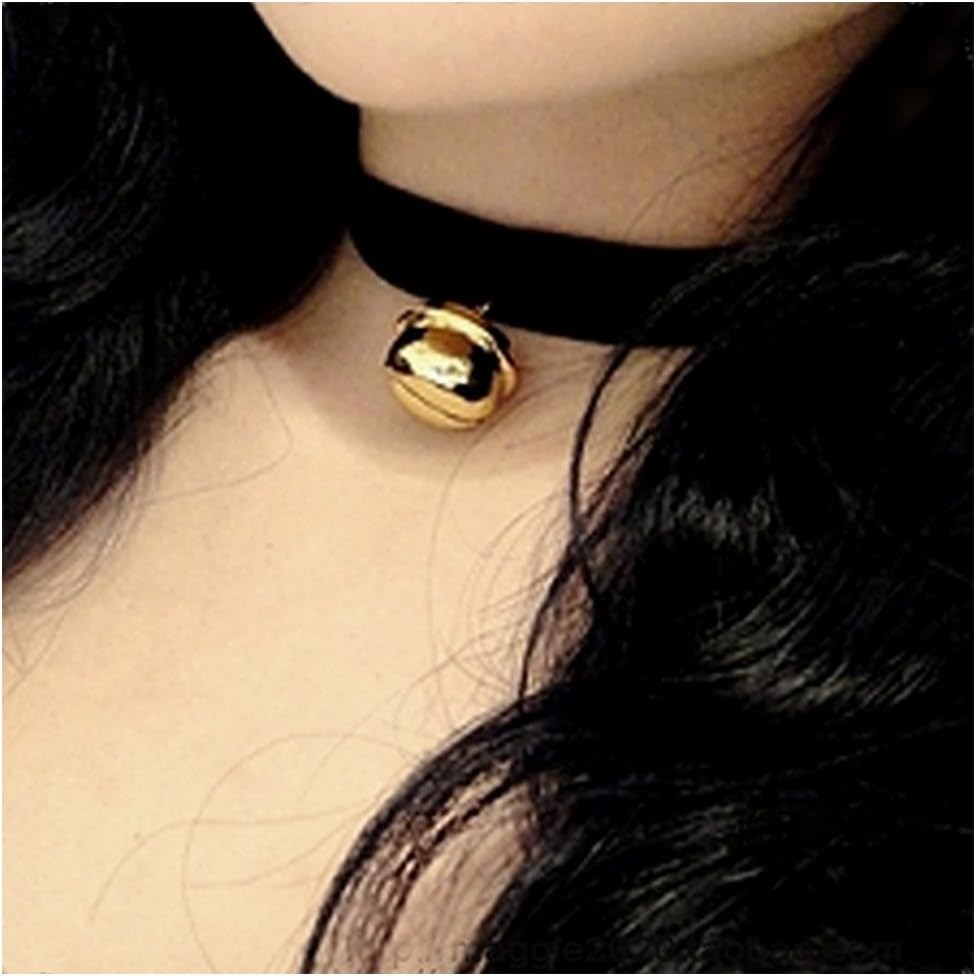 3GARDEN The Cat Spirit Retro Gothic Princess Lolita Bell Necklace with Velvet Collar Lace