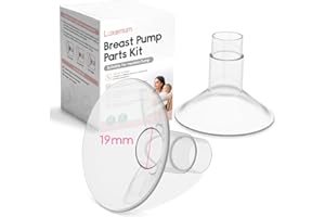 LUXEMUM Breast Pump Parts for Medela, 19mm Medela Flange Inserts Accessories with Pump in Style Parts Freestyle Flex Symphony Parts Swing Maxi Connector（2 Packs）