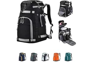 HELIAR 55L-70L Expandable Ski Boot Bag – Waterproof, Durable with Helmet Compartment – Ideal for Ski & Snowboard Gear – Men & Women