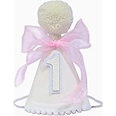 GORNZX Adorable Pink Bow 1st Birthday Hat for Baby Girls – Princess Crown Design, Perfect for Cake Smash Photos and Party Decorations