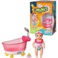 BABY born Minis Playset Bathtub with Amy 906101 - 6.5cm Doll with Exclusive Accessories and Moveable Body for Realistic Play - Suitable for Kids from 3+ Years