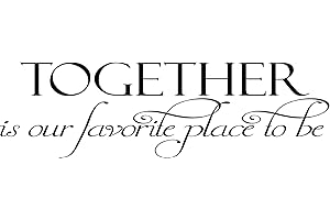 Creative Signs N Designs Together is Our Favorite Place to be- Vinyl Wall or Board Decal (36"x10.5", Dark Blue)