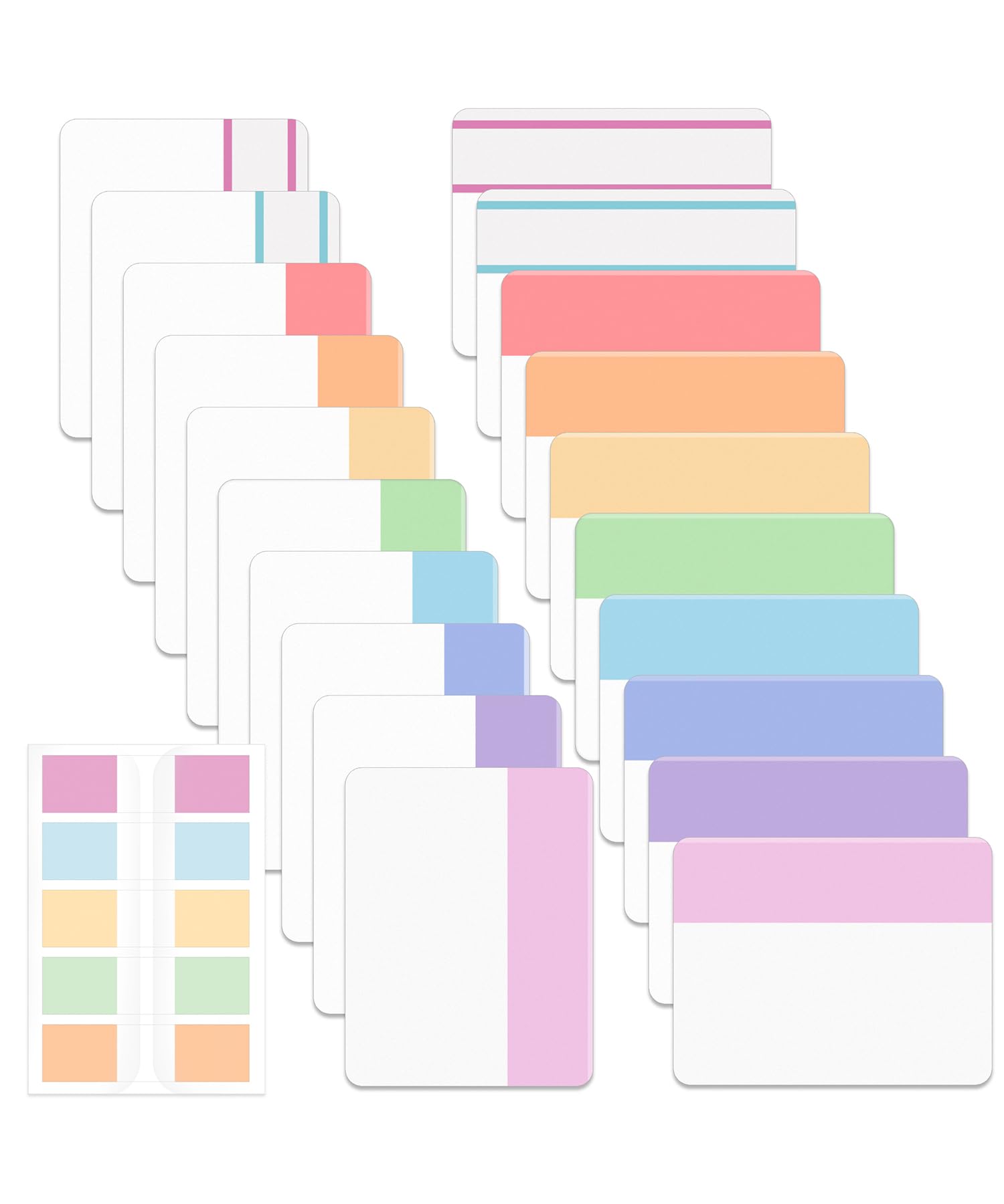 Photo 1 of Mr. Pen- Sticky Index Tabs, 500 Pcs, 21 Sets, Colorful Sticky Tabs for Notebooks, Page Markers, Page Tabs for Binders, Page Tabs Sticky Tabs for Books, Notebook Tabs, Back to School Supplies